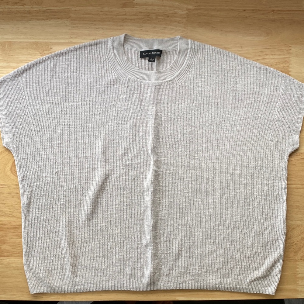 Banana Republic Linen Rayon Short Sleeve Sweater